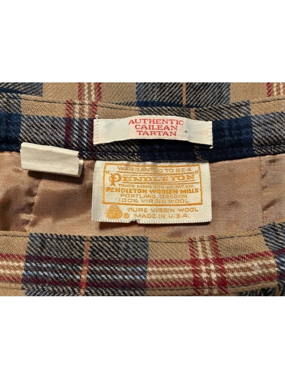 70’s Vintage Pendleton 100% Virgin Wool Skirt Cailean Tartan Sz 6 (2-4) - Picture 3 of 3